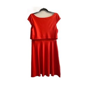 Bailey44 cap sleeve dress w/mesh midriff